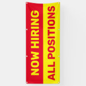 現在、すべての求職を救済採用する 横断幕 (縦)