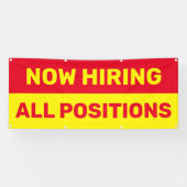 現在、すべての求職を救済採用する 横断幕 (横)