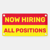 現在、すべての求職を救済採用する 横断幕 (横)