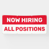 現在、すべての求職を救済採用する 横断幕 (横)