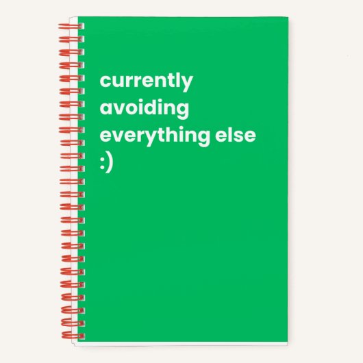 現在、他のすべてを避けている ノートブック (正面)