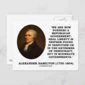 現在、共和党政権の自由を形成してい実在る ポストカード (正面/裏面)