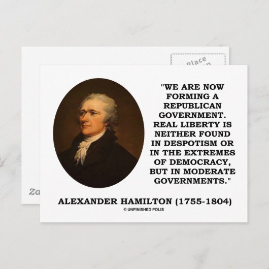 現在、共和党政権の自由を形成してい実在る ポストカード (正面/裏面)