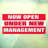 現在、新しい経営陣の下でオープン ウィンドウサイン (シート3)