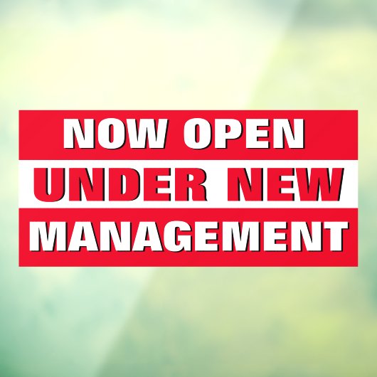 現在、新しい経営陣の下でオープン ウィンドウサイン (シート3)