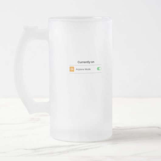 現在、機内モードです フロストグラスビールジョッキ (左)