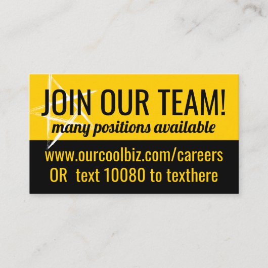 現在、求人救済は求職業務を求めている 名刺 (正面)