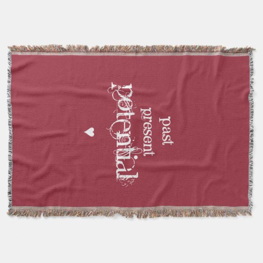 "、現在、潜在性"の編まれたブランケット スローブランケット (正面)