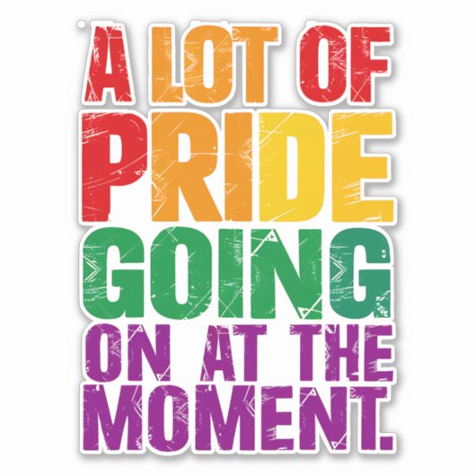 現在Lgbtのプライド月で多くのプライドが起きている シール (正面)