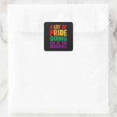 現在Lgbtのプライド月で多くのプライドが起きている スクエアシール (バッグ)