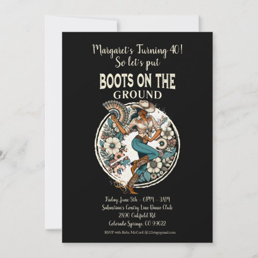 現地に足を運んで 招待状 (正面)