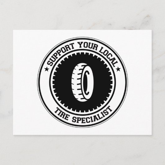 現地のタイヤのスペシャリストをサポート ポストカード (正面)