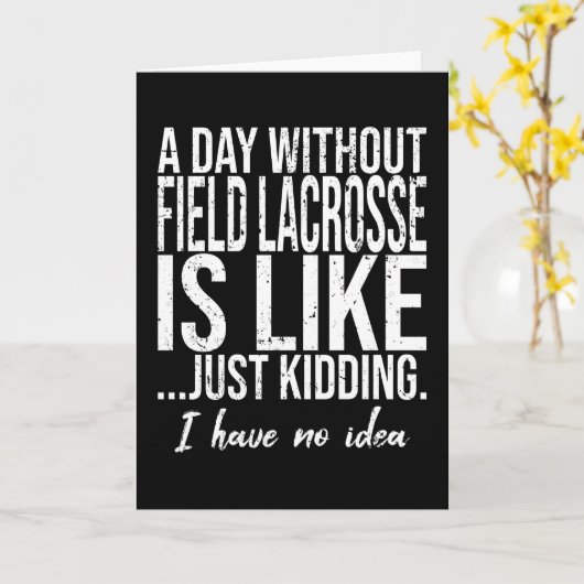 現地ラクロスおもしろいのスポーツギフト カード (黄色い花)