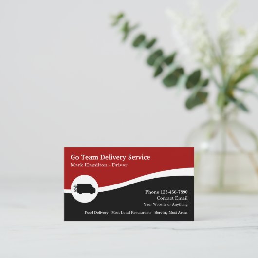 現地会社への配送 名刺 (スタンド正面)