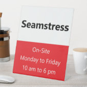 現場でのシーフォース時間レッド&ホワイトテンプレート 台座サイン (インサイチュ)