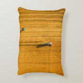 現場で作業するハーベスタの機械。ハーブを結合 アクセントクッション (裏面(縦))