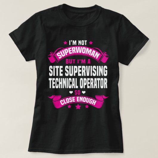 現場監督技術担当者 Tシャツ (デザイン正面)