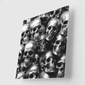 現存LITEシルバースカル壁時計 スクエア壁時計 (傾斜)