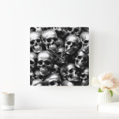 現存LITEシルバースカル壁時計 スクエア壁時計 (ホーム)