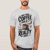 現実おもしろい化する前のレトロコーヒー Tシャツ (正面)