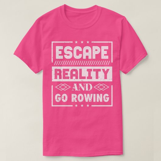 現実から逃れてボートに行く Tシャツ (デザイン正面)