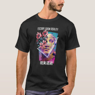 現実から逃れるVaporwave Eutique 日本の E Tシャツ
