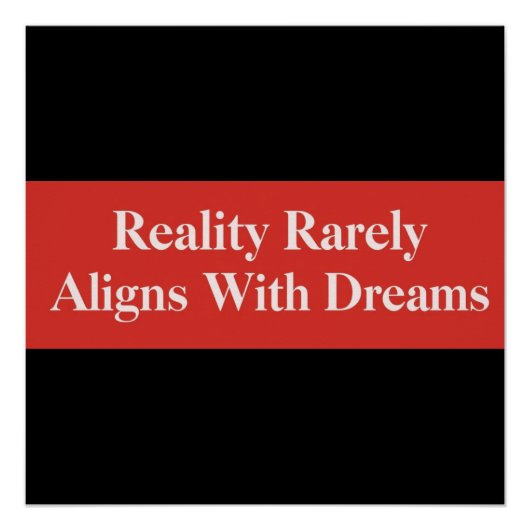 現実が夢とほとんど一致しない ポスター (正面)