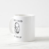 現実が私を呼び出つるした コーヒーマグカップ (正面左)