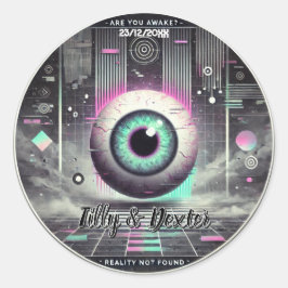 👁️ 「現実が見つからない」Weirdcoreステッカー👁️ ラウンドシール