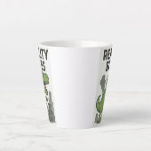 現実に噛み付く カフェラテマグ (正面)