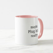 現実に接続メッセージコーヒーマグ マグカップ (正面右)