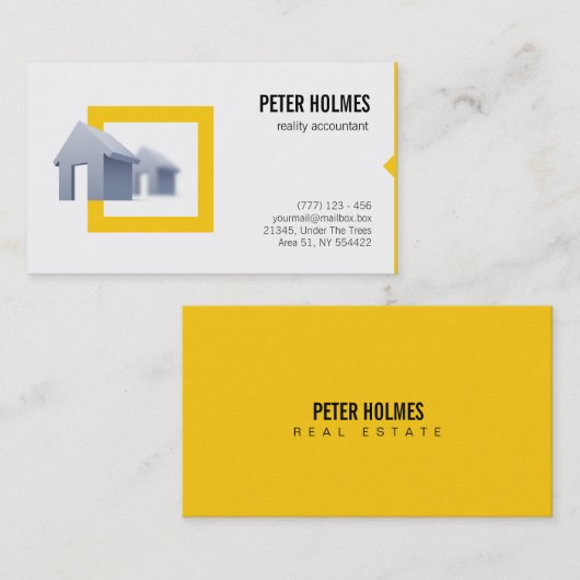 現実の会計士のための不動産の名刺 名刺 (正面/裏面)