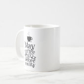 現実の前にコーヒーを飲み込むかもしれない コーヒーマグカップ (正面左)