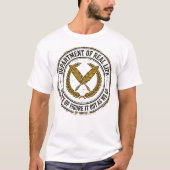 現実の生活省 楽しい ヴィンテージ 政府 S Tシャツ (正面)