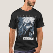 現実は退屈 - SFアニメデザイン Tシャツ (正面)