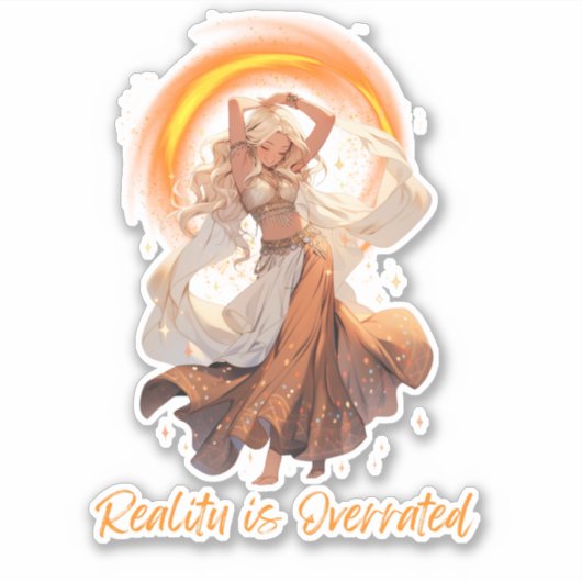 現実は過大評価 シール (正面)