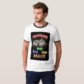 現実より実在も写真 Tシャツ (正面フル)