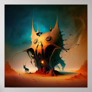 現実を超えて神話の超現実主義者の生き物 ポスター