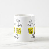 現実主義者のコップのおもしろマグカップ コーヒーマグカップ (中央)