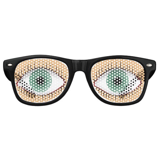 現実的おもしろいな人間の目 レトロサングラス (正面)