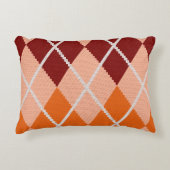 現実的でアーガイル柄のな布 アクセントクッション (正面)