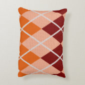 現実的でアーガイル柄のな布 アクセントクッション (裏面(縦))