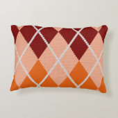現実的でアーガイル柄のな布 アクセントクッション (裏面)