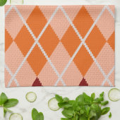 現実的でアーガイル柄のな布 キッチンタオル (折り畳み)