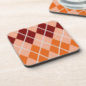 現実的でアーガイル柄のな布 コースター (左側)