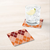 現実的でアーガイル柄のな布 スクエアペーパーコースター (インサイチュ)