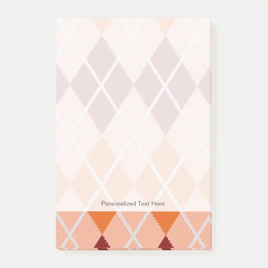 現実的でアーガイル柄のな布 ポストイット (正面)