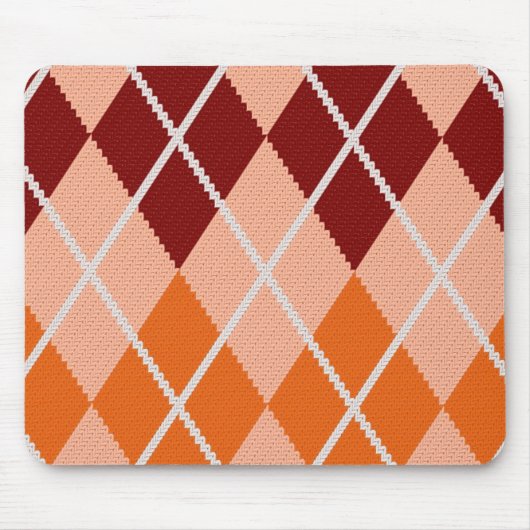 現実的でアーガイル柄のな布 マウスパッド (正面)