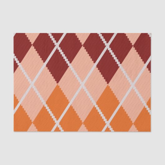 現実的でアーガイル柄のな布 薄葉紙 (正面)