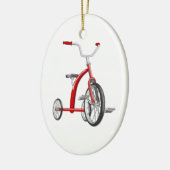 現実的で赤い三輪車 セラミックオーナメント (左)